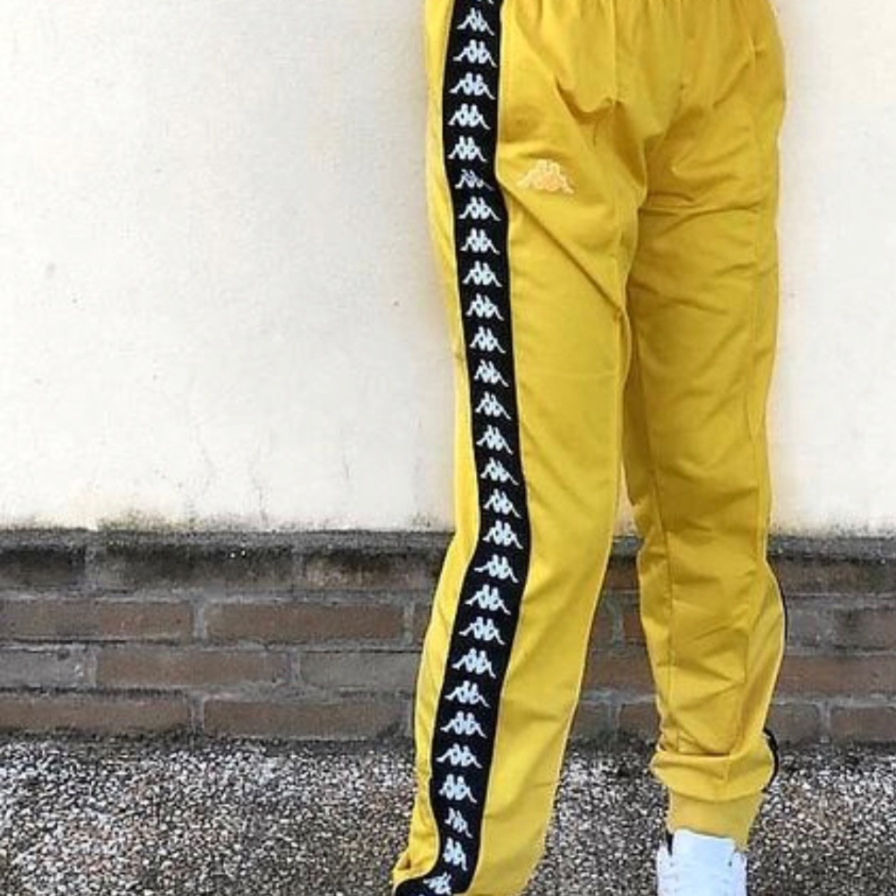 Kappa Yellow Track Pants  - X SMALL